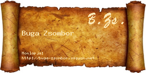 Buga Zsombor névjegykártya